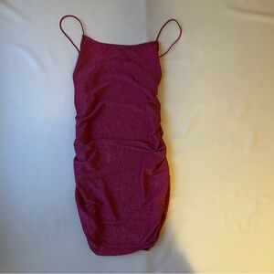 SHEIN Deep Pink Shimmery Bodycon Dress